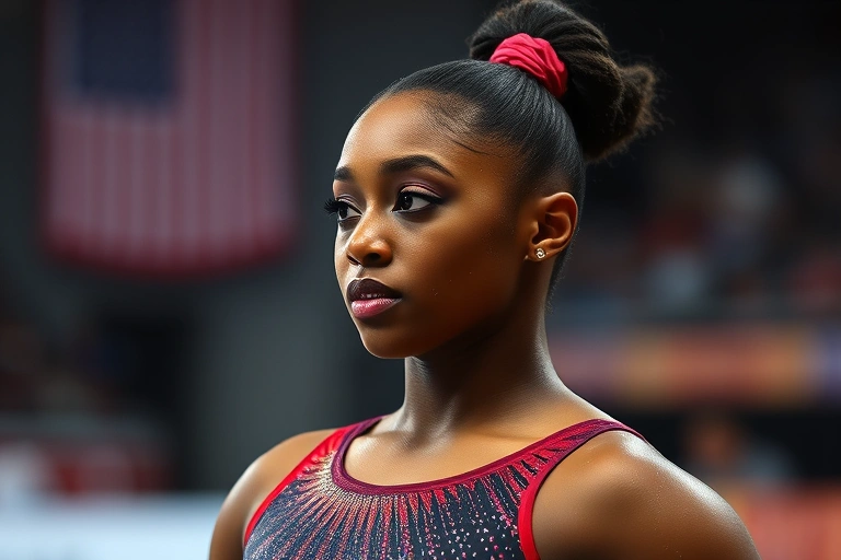 Conceitos visuais relacionados a Simone Biles vs. Riley Gaines: Inside the Explosive Debate That's Dividing America's Sports World in 2025