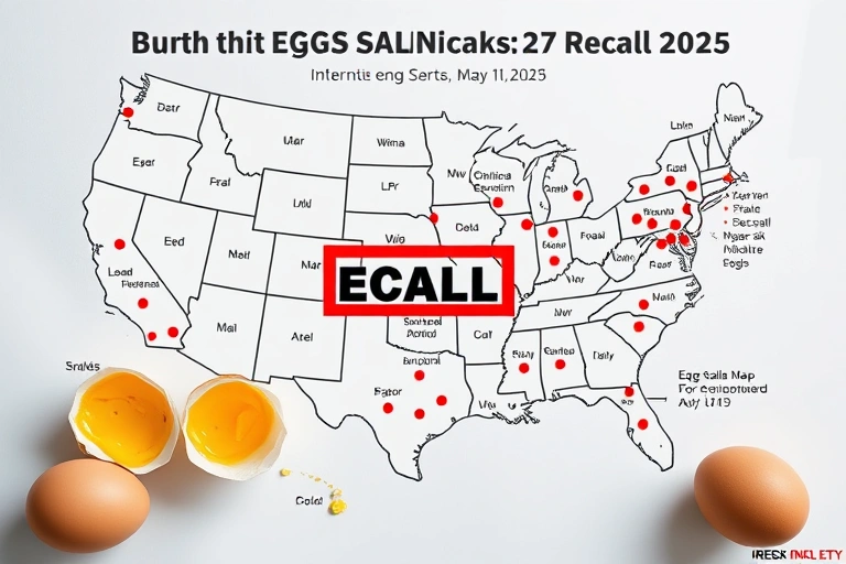 Conceitos visuais relacionados a Urgent Egg Recall Map: How 37 Million Americans Are at Risk from the Deadliest Salmonella Outbreak of 2025