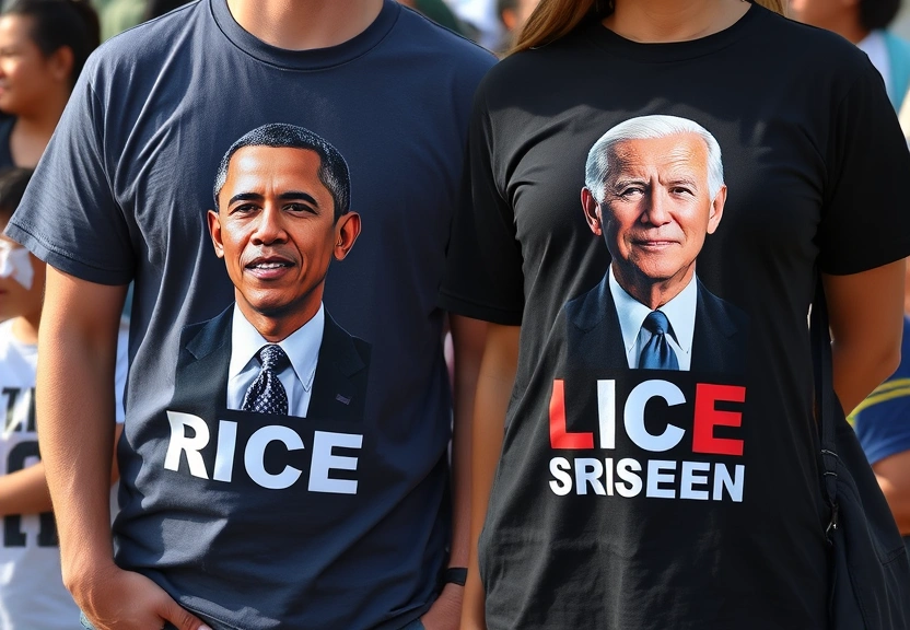 Representação visual: Public Reaction to ICE's Detention Policies: The Obama/Biden T-Shirt Controversy